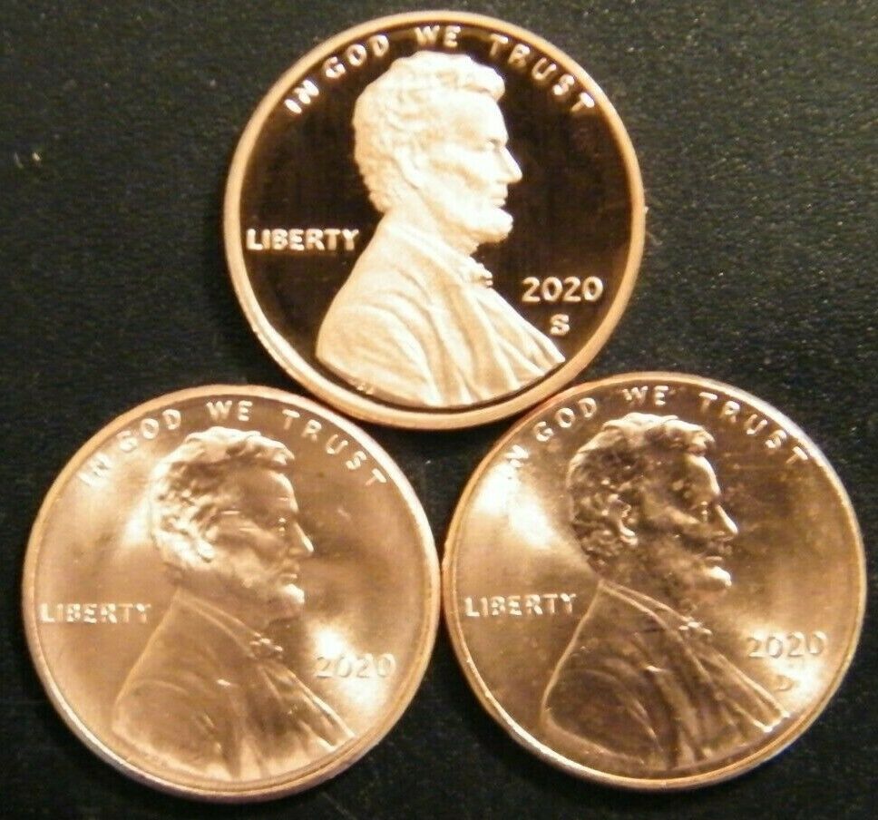 2020 P&d&s Lincoln Shield Cent Proof And Uncirculated Penny Set  Pds