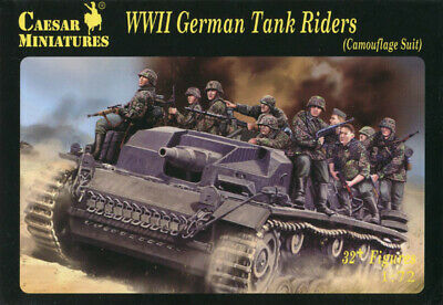 Caesar Miniatures 1/72 099 Wwii German Tank Riders (camouflage Suit)(32 Figures)