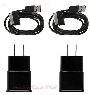 2 X 2.0a Wall Charger +2 X Usb Cable For Samsung Galaxy Tablet 7.0 7.7 8.9 10.1