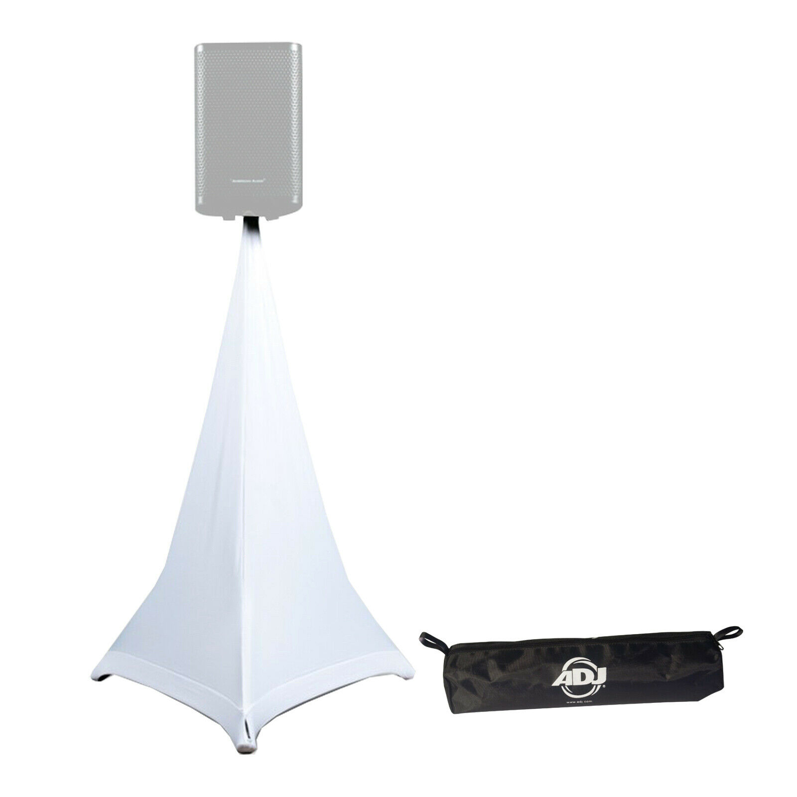 Adj Event Stand Scrim 2w 5ft Double Sided White Speaker Stand Scrim Used