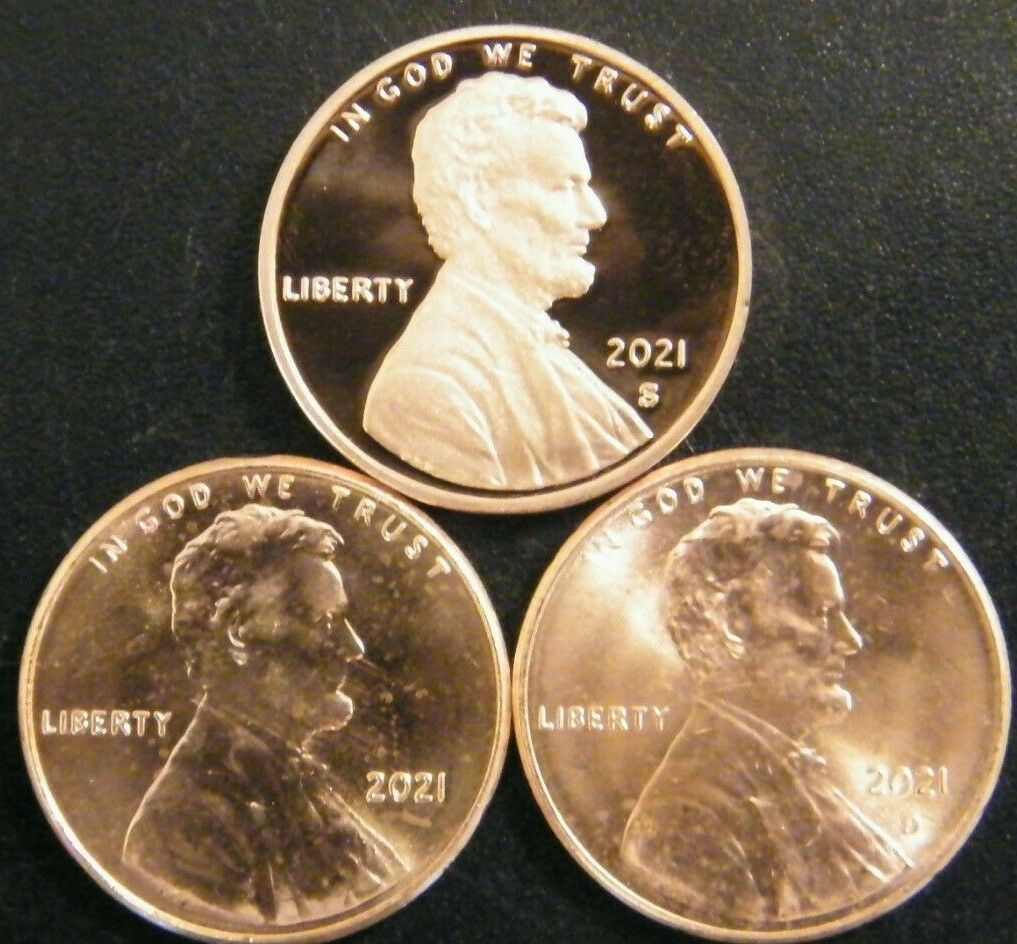 2021 P&d&s Lincoln Shield Cent Proof And Uncirculated Penny Set  Pds