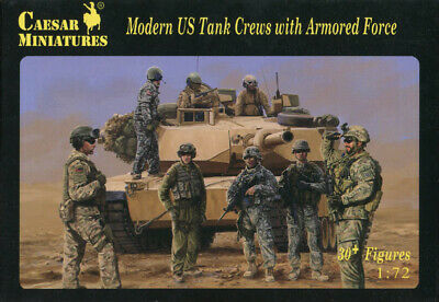 Caesar Miniatures 1/72 103 Modern Us Tank Crews With Armored Force (30 Figures)