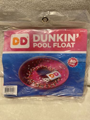 Dunkin Donuts Limited Edition Pool Float 30" Wide With Moving Sprinkles Inside